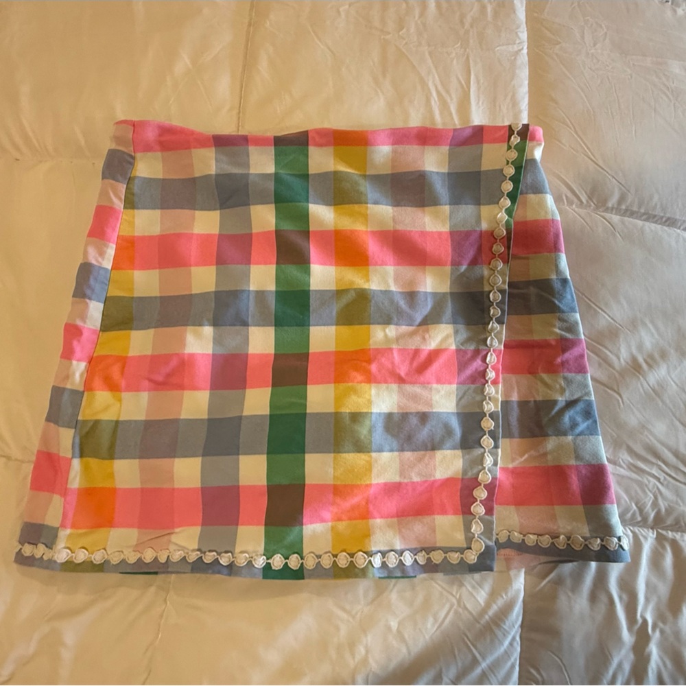 Crown & Ivy Red Orange A-Line Mini Skorts